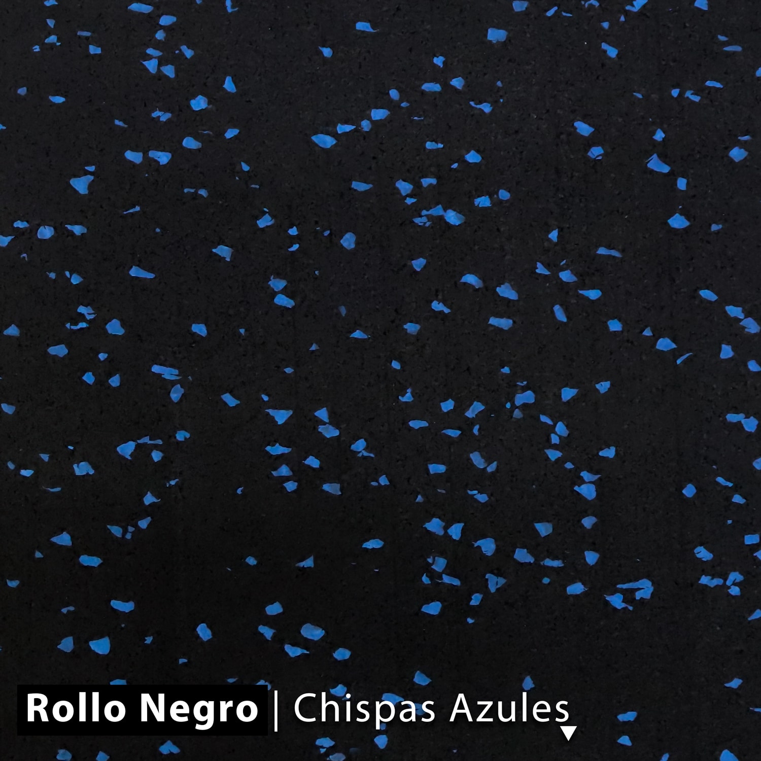 Negro con chispas azul, verde y naranja